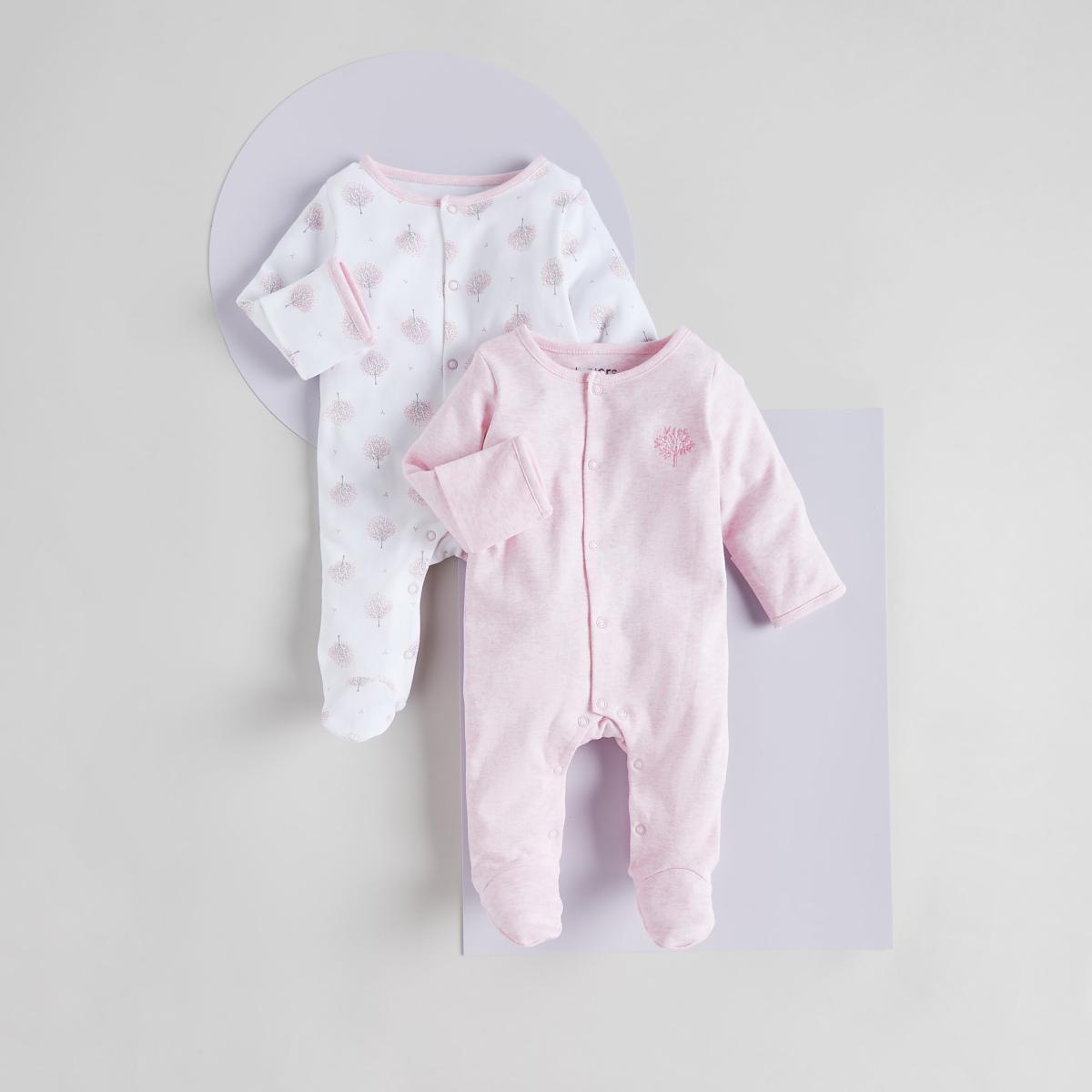 Juniors Printed Closed Feet Sleepsuit - Set of 2